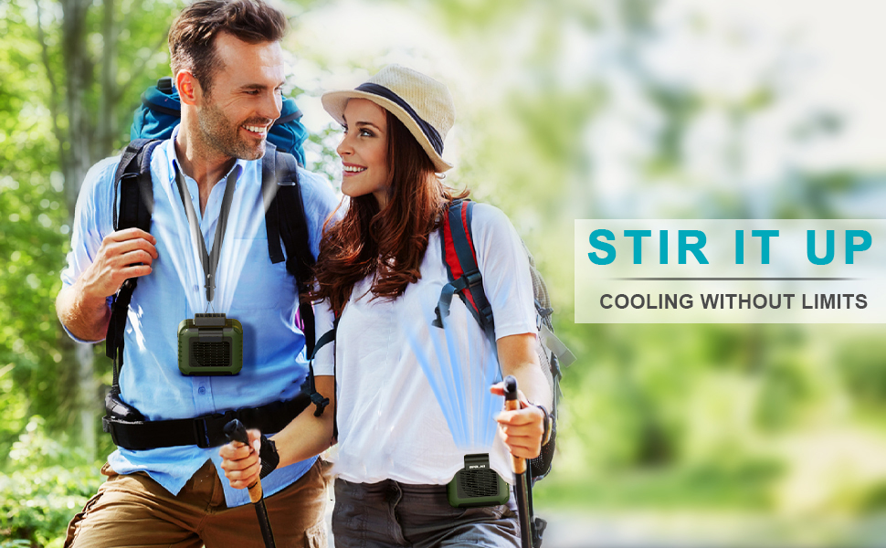 waist clip on fan body fan necklace fan shirt fan personal mini fan