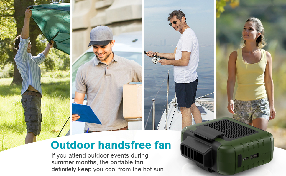 waist clip on fan body fan necklace fan shirt fan personal mini fan